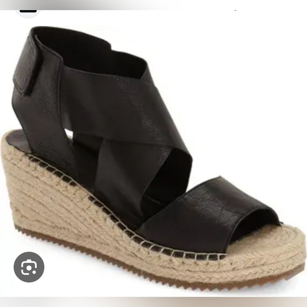 Eileen Fisher Willow Platform Wedge Espadrille Sandals Size 10 New! Has Flaws